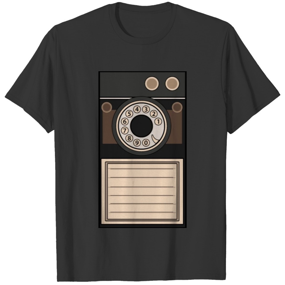 Retro Telephone Vintage Rotary Phone Dial On T-shirt