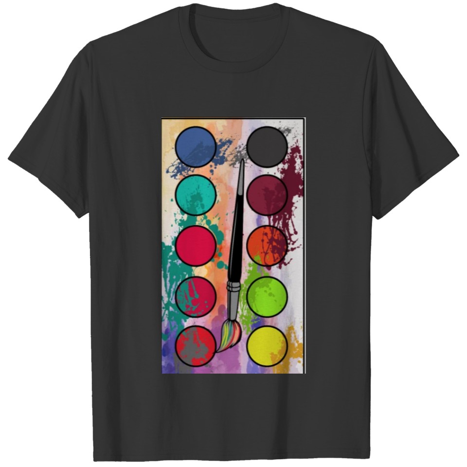 Brushes Retro Watercolour Paintbrushes T-shirt