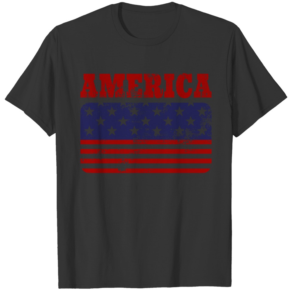 america flag distressed T-shirt