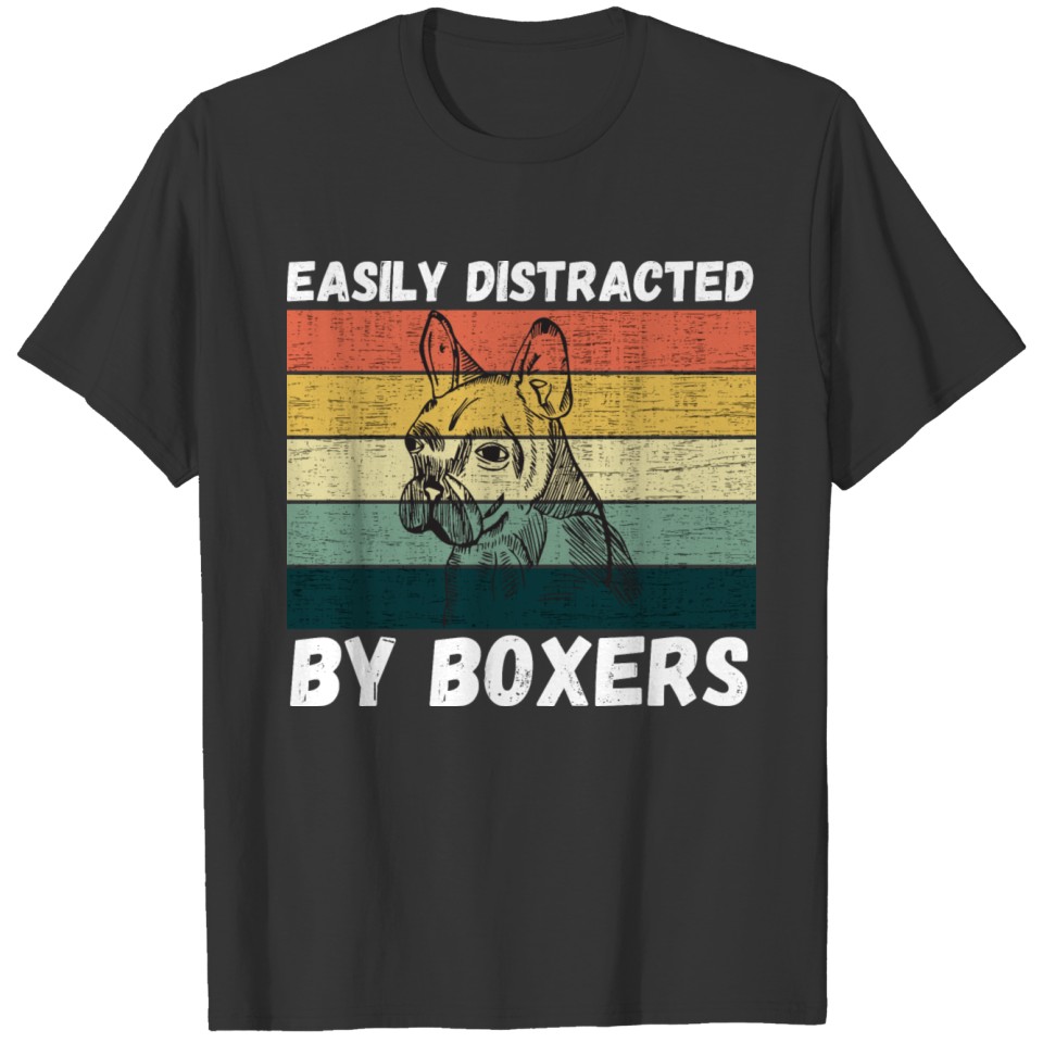 Easily Distracted by Boxers Vintage T-shirt