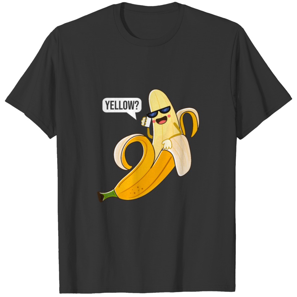 Funny Yellow Banana Answering Telephone Tropical F T Shirts