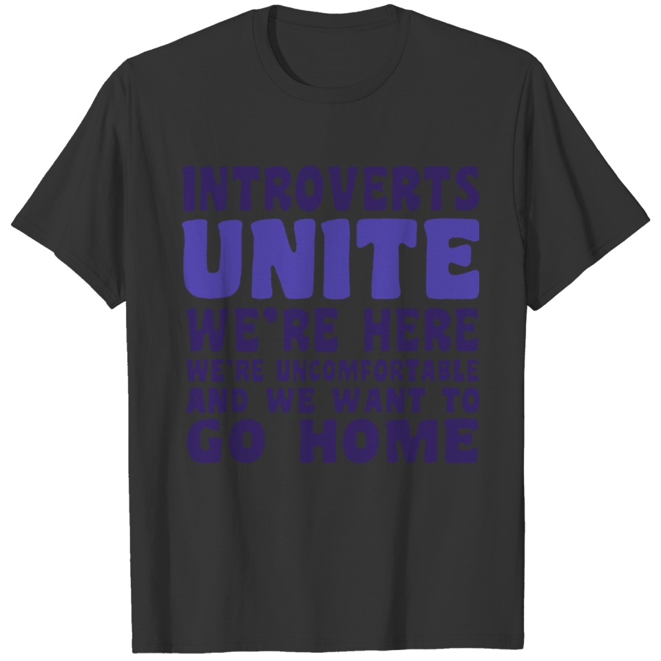 Introverts Unite Quote Cool Funny T-shirt