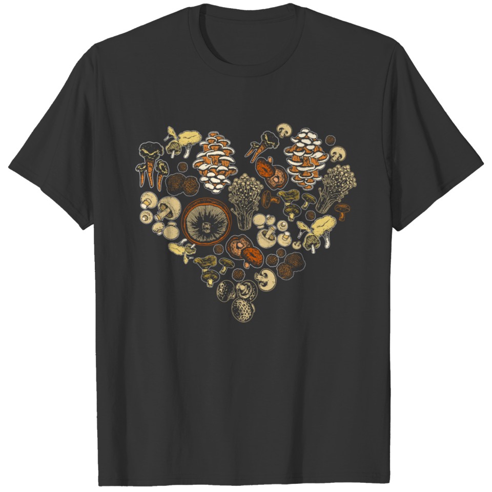 Mushrooms Hunting Foraging Design Fungi Mushroom T-shirt