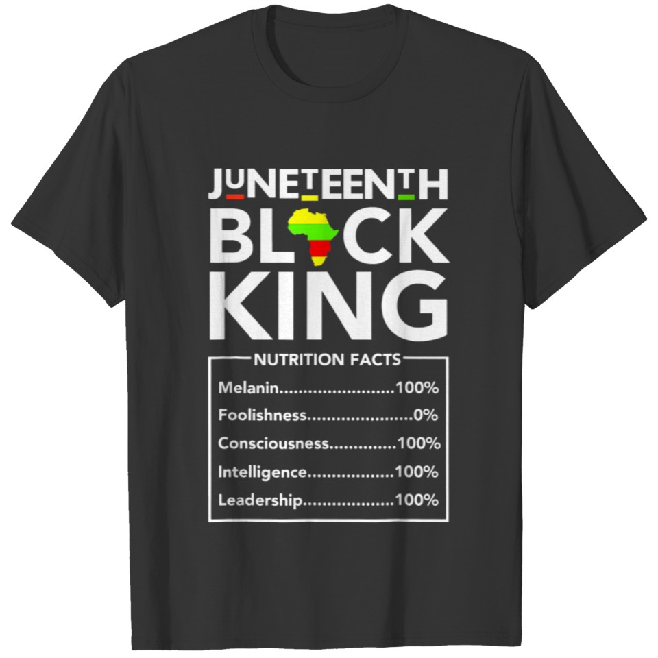 Juneteenth Black King Melanin Dad T Shirts