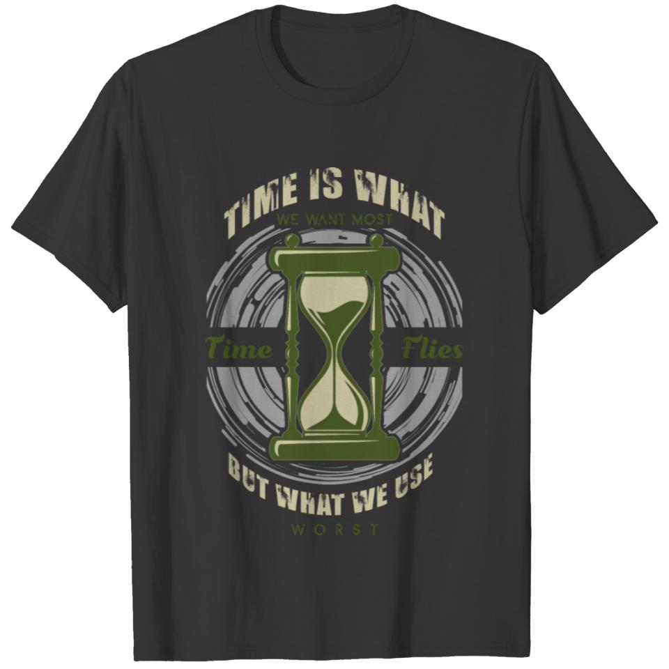 Time flies Hour Glass T-shirt