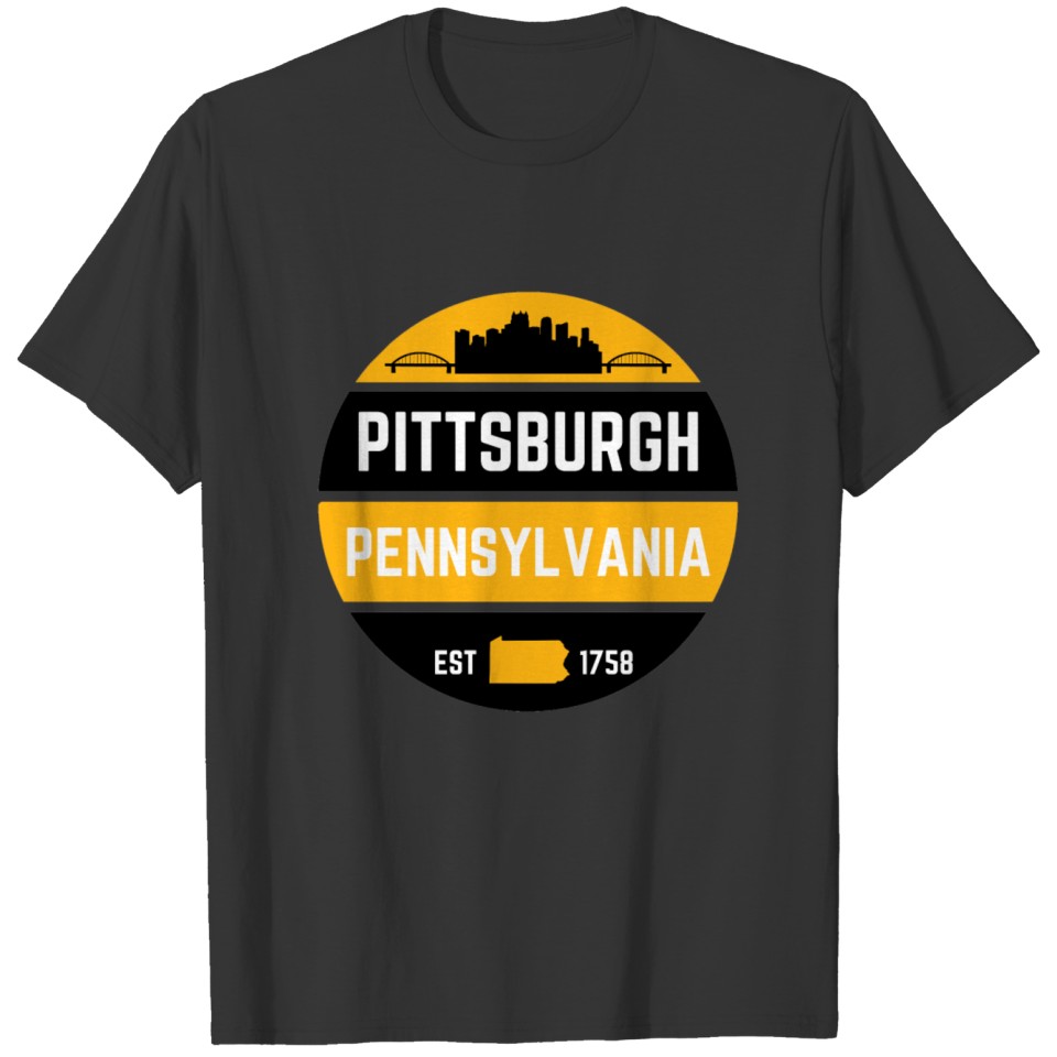 Pittsburgh Pennsylvania Steel City Skyline 412 T-shirt