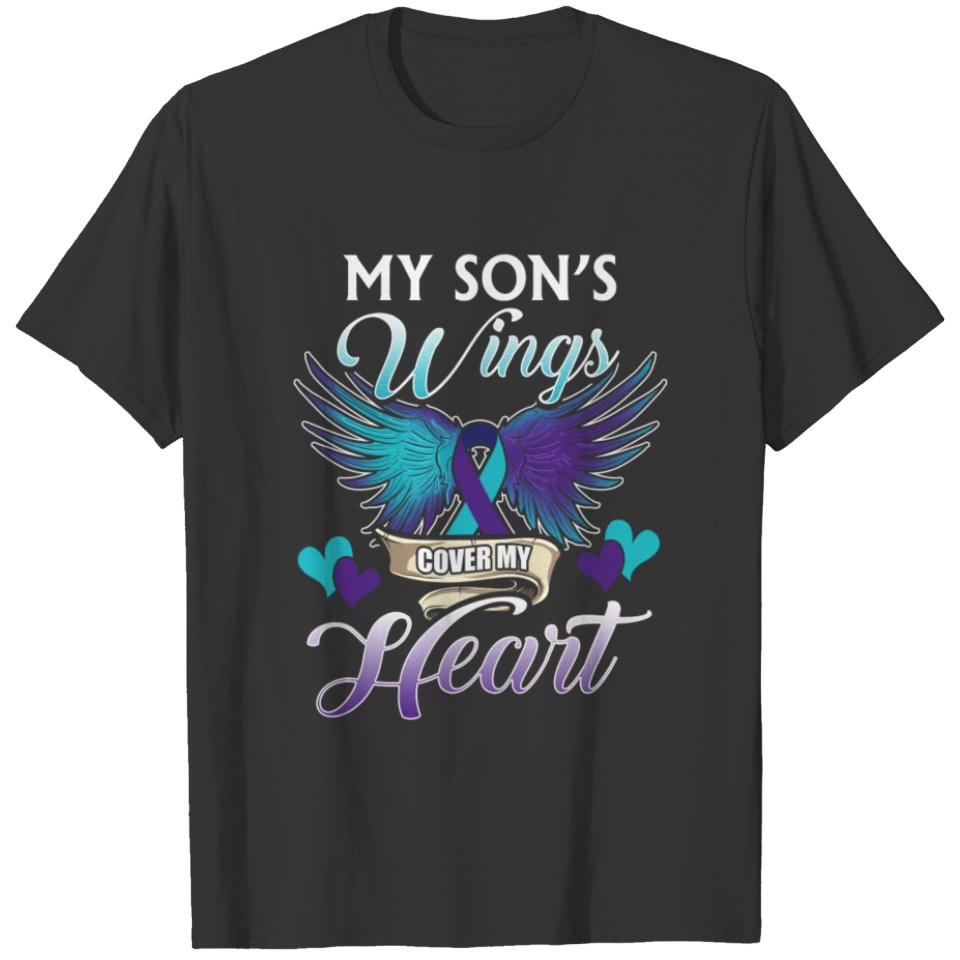 Suicide Memory of Son Wings Cover Heart T-shirt
