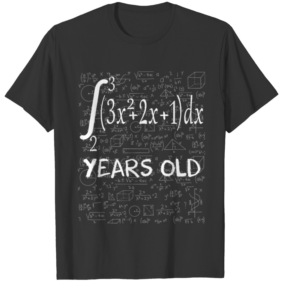 Funny Math Geek Integral Calculus 25th Birthday 25 T Shirts