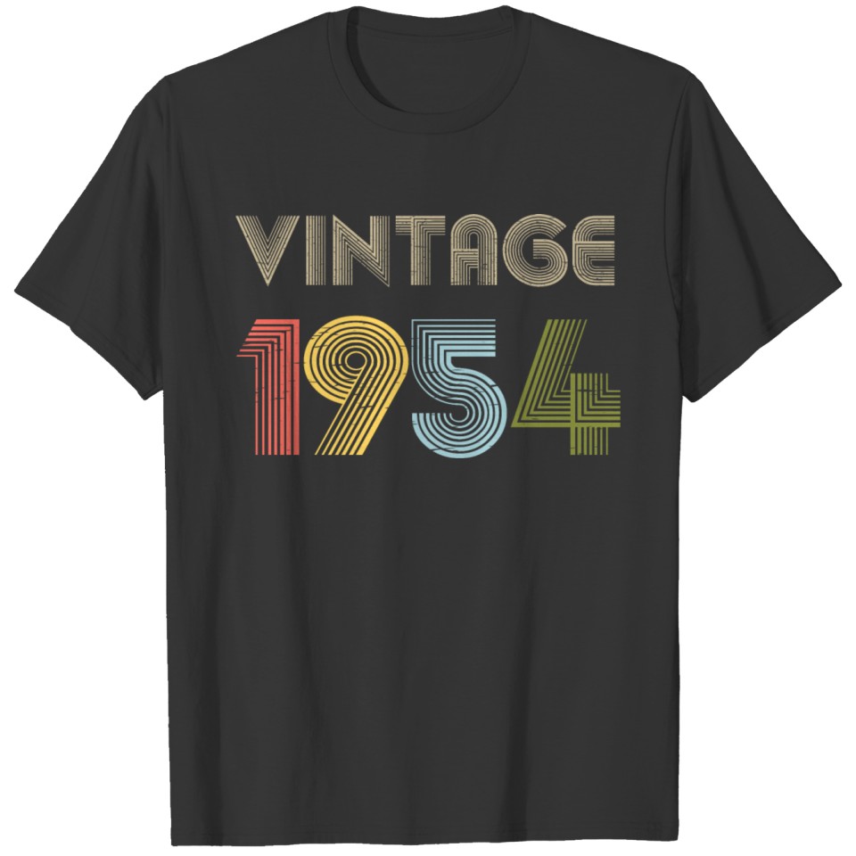 68th Birthday Vintage Shirt Born In 1954 Gift Tee T-shirt