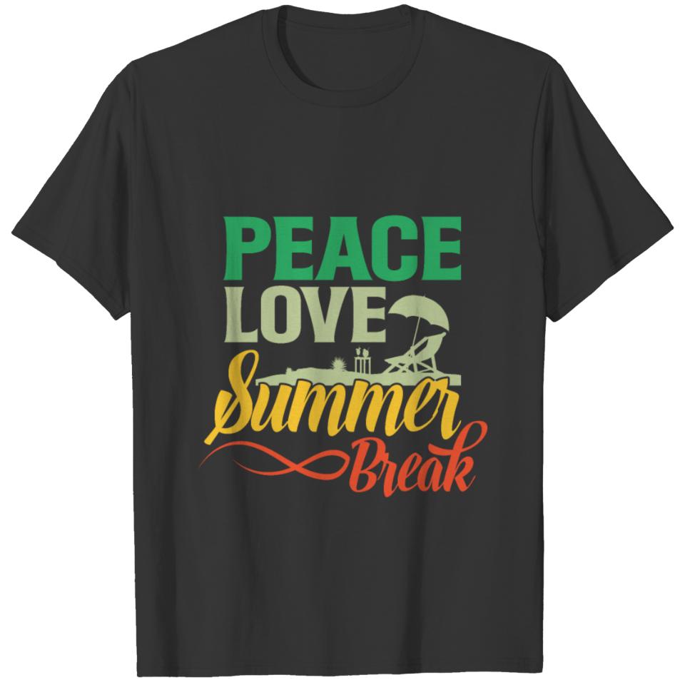 PEACE LOVE SUMMER BREAK T-shirt
