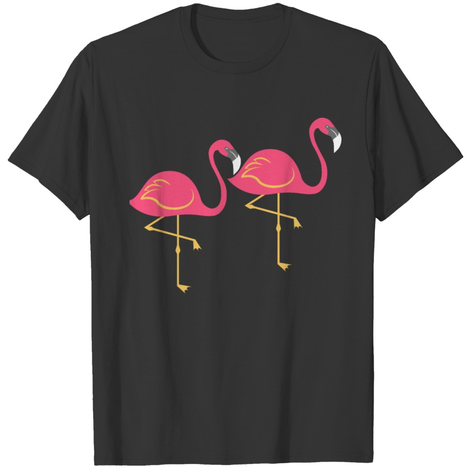 Flamingo Drawing Artsy Cute Zoo Animal Water Bird T Shirts