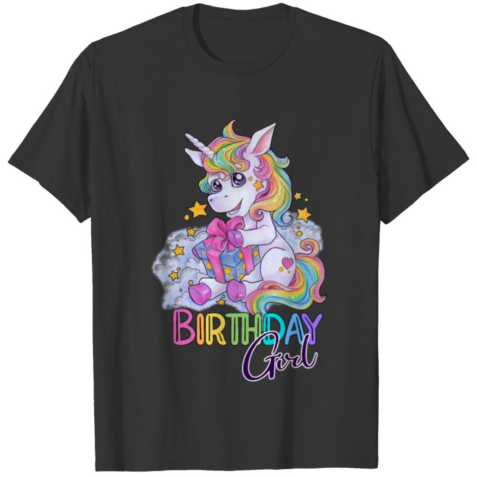 Unicorn Birthday girl - perfekt cute gift idea T-shirt