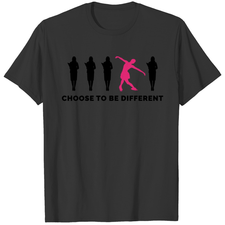 Figure Skating Choose To Be Different Ice Skating T-shirt