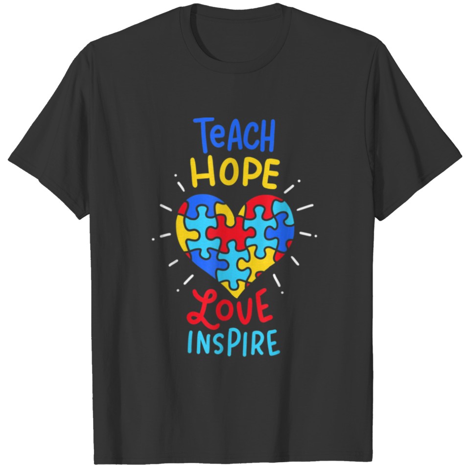 Autism Awareness Teacher 554 T-shirt