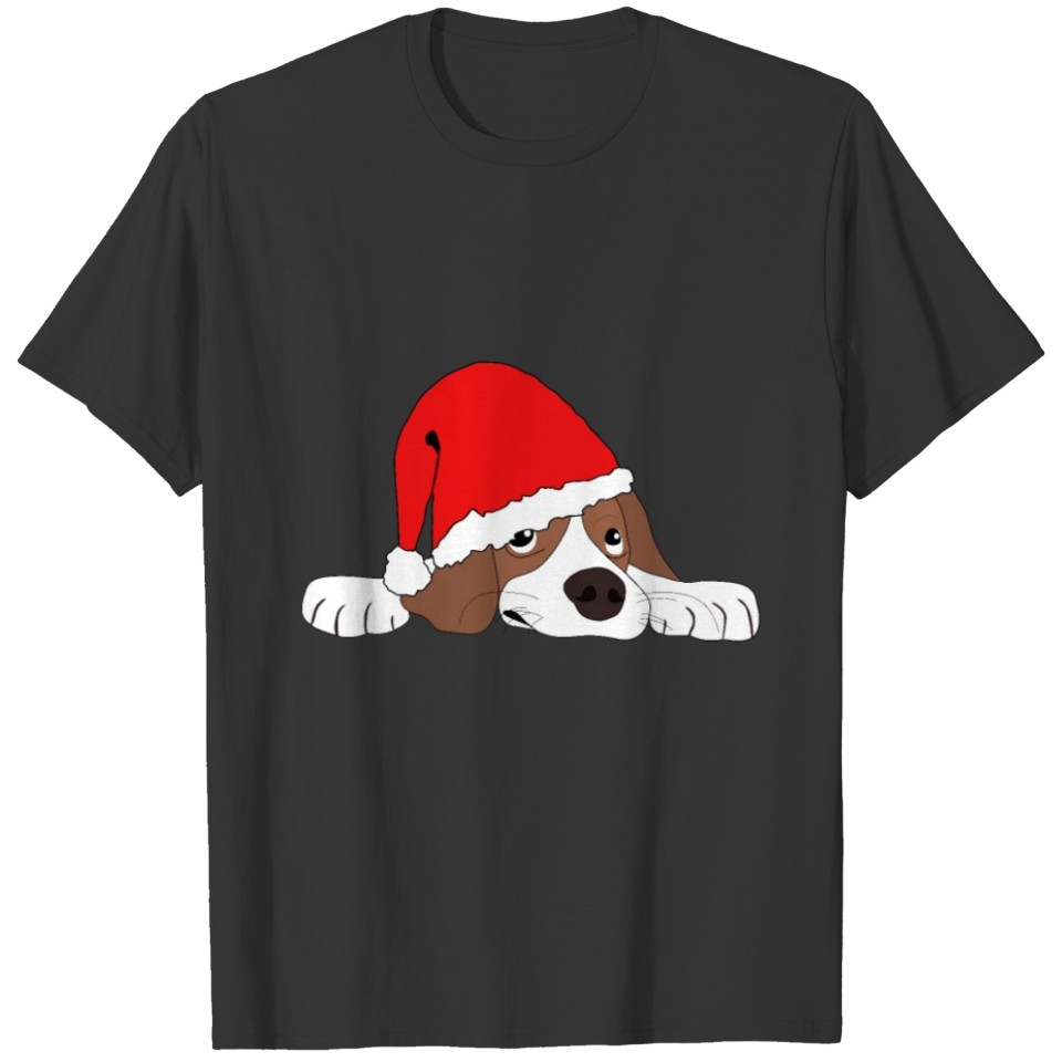 Puppy Waiting For Christmas I Love Christmas T-shirt
