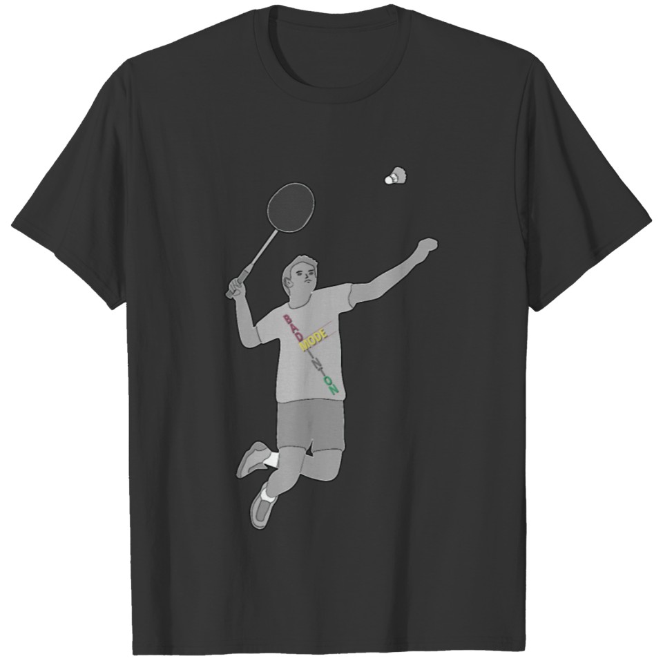 Badminton Jumping Smash Icon Illustration. T-shirt