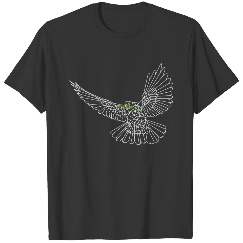 Geometric World Peace Dove Light T-shirt