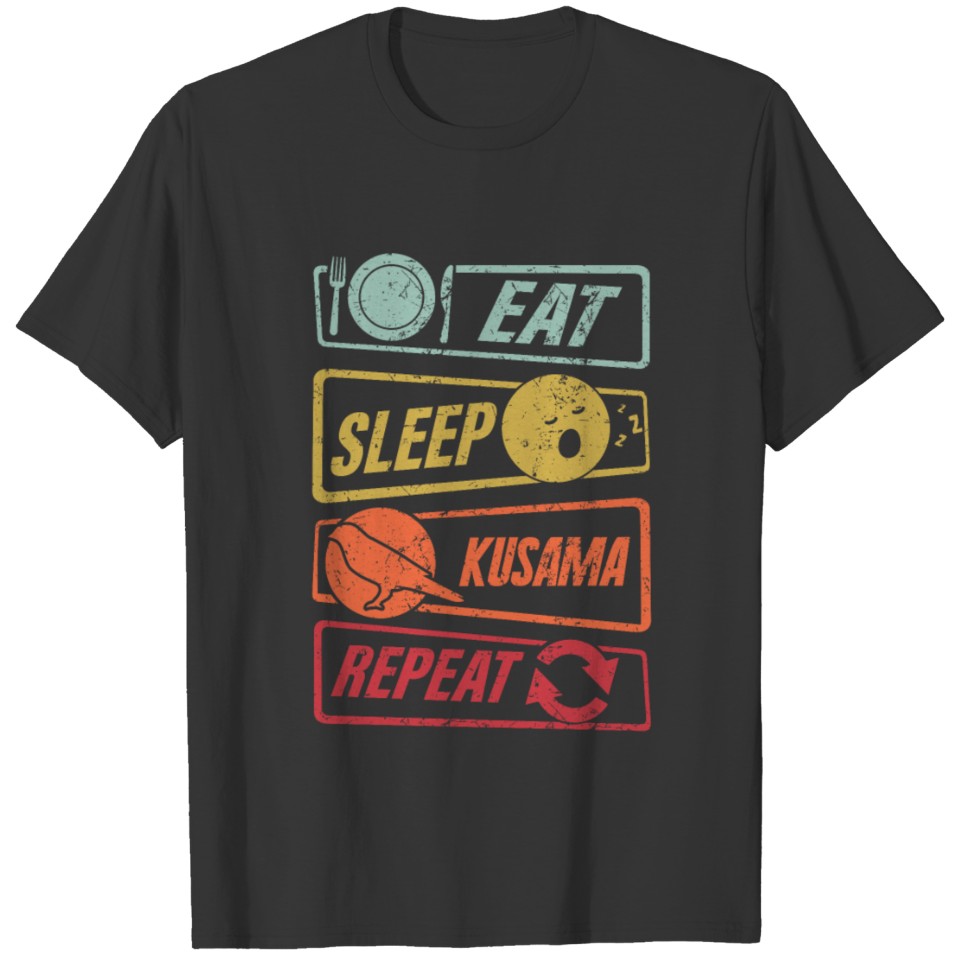 Eat Sleep Kusama Repeat Polkadot Canary Crypto T-shirt
