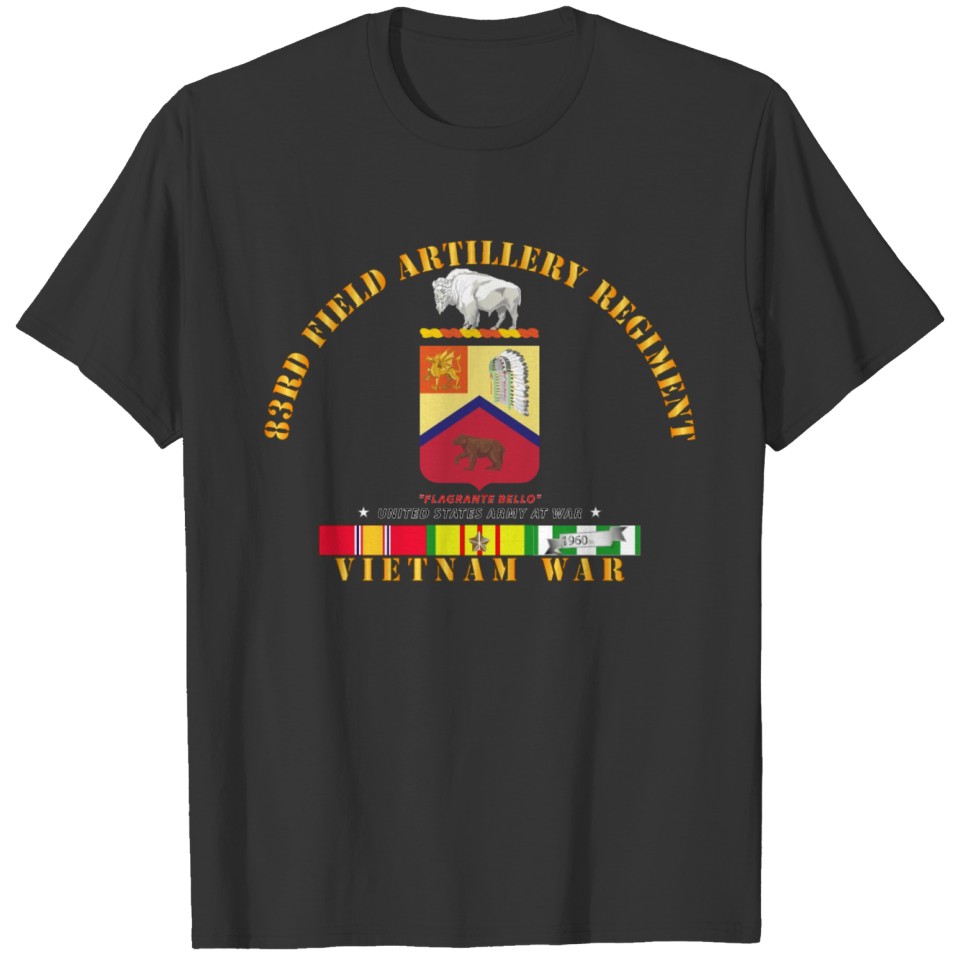 Army 83rd FA Regt COA Vietnam VN SCV T-shirt