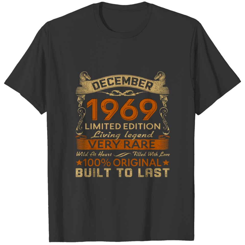 51St Birthday Gift 51 Years Old Retro Vintage Dece T-shirt