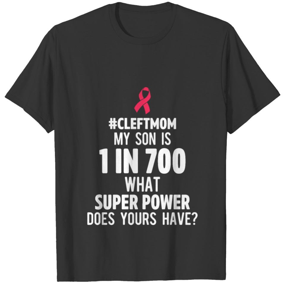 Womens Cleft Palate Lip Mom Son Cleft Strong T-shirt