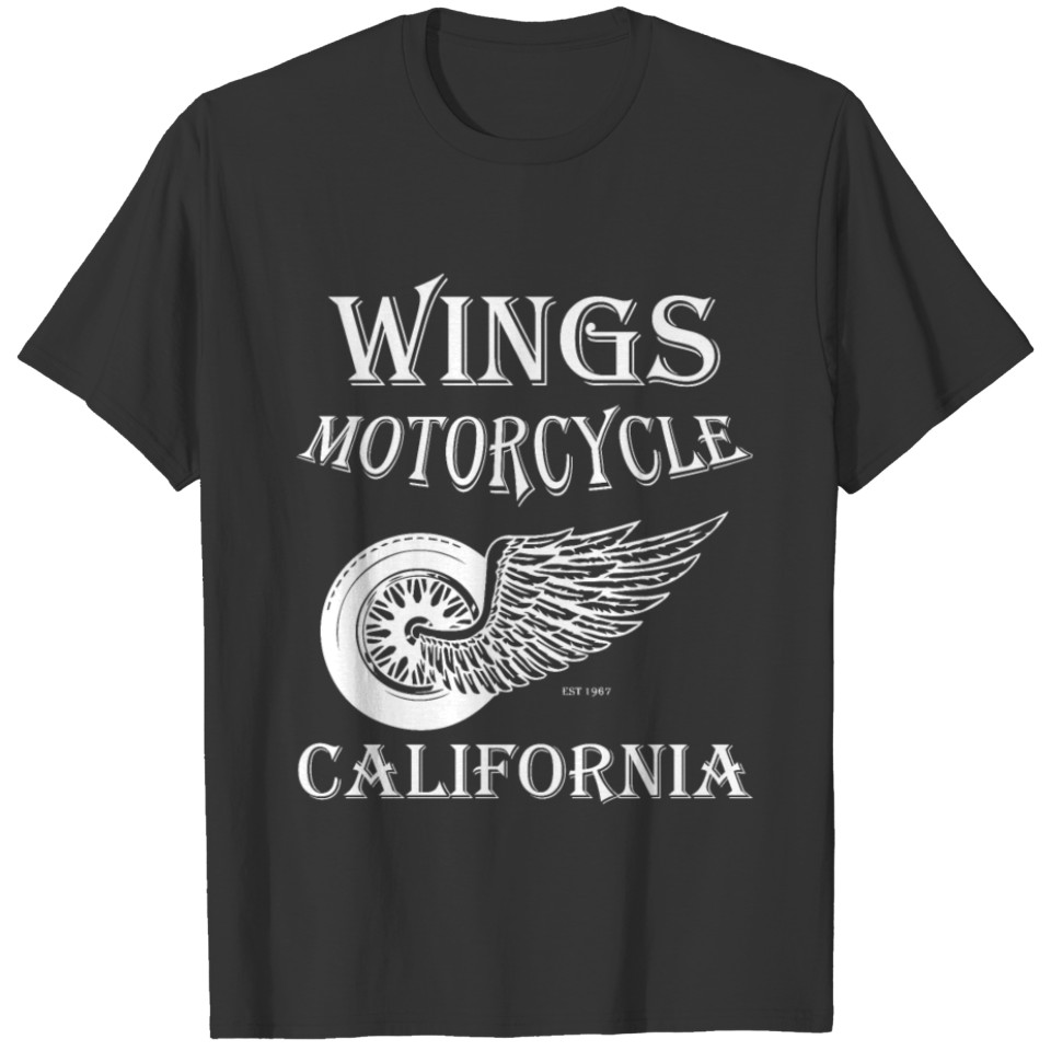 Vintage Motorcycle Wings Motorcycle California T-shirt