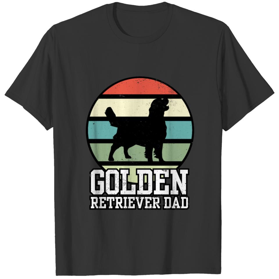 Golden Retriever Dad I Retro Retriever Dad T-shirt