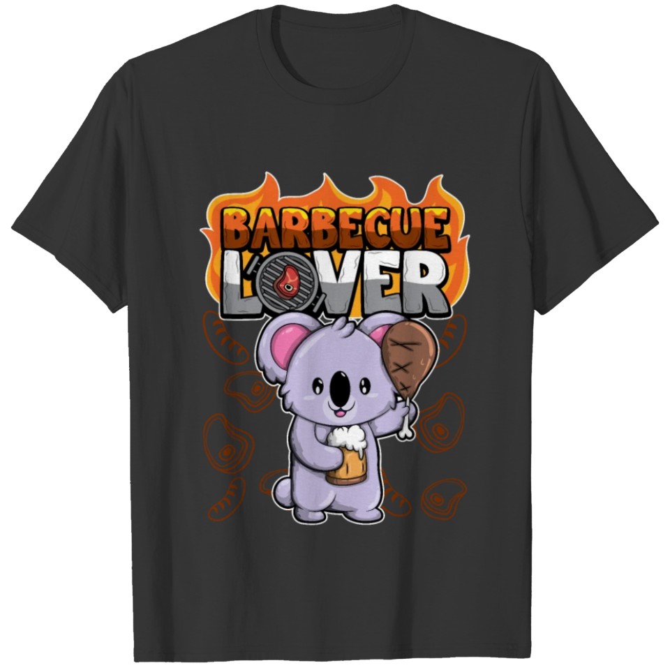 Barbecue Lover BBQ Koala Grill Animals T-shirt