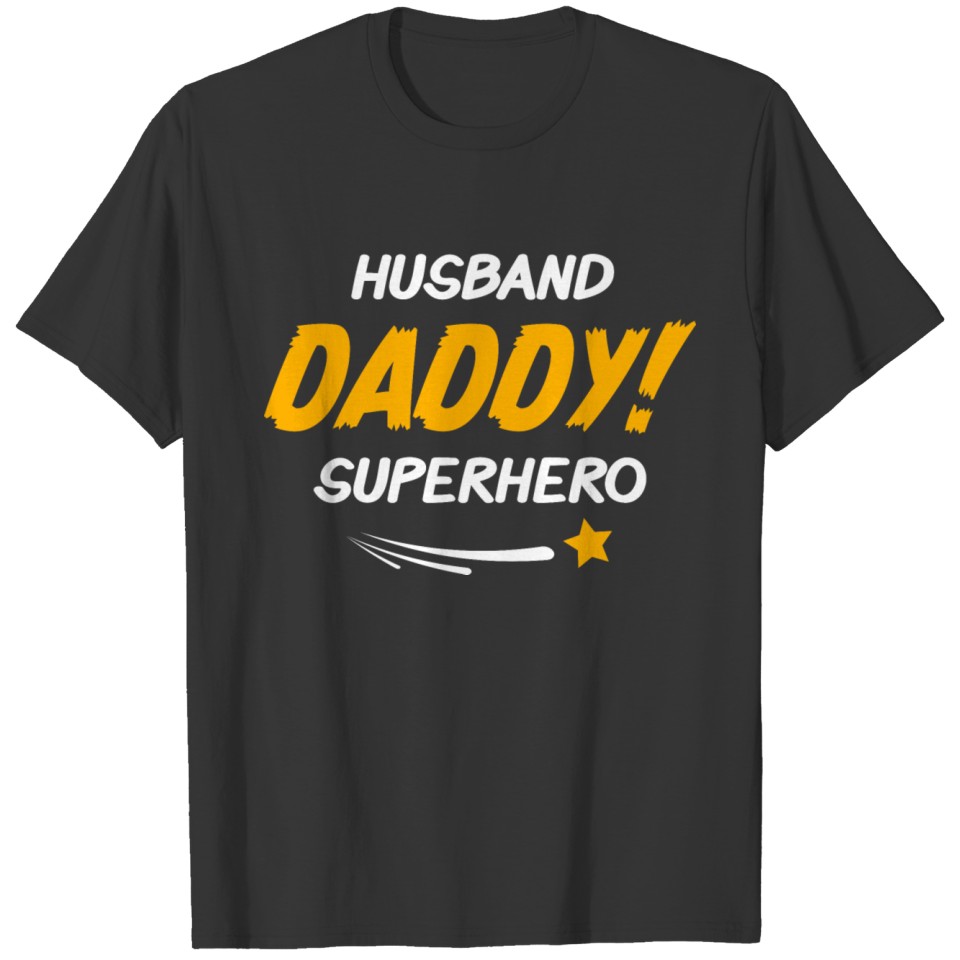 Husband Daddy Superhero T Shirts