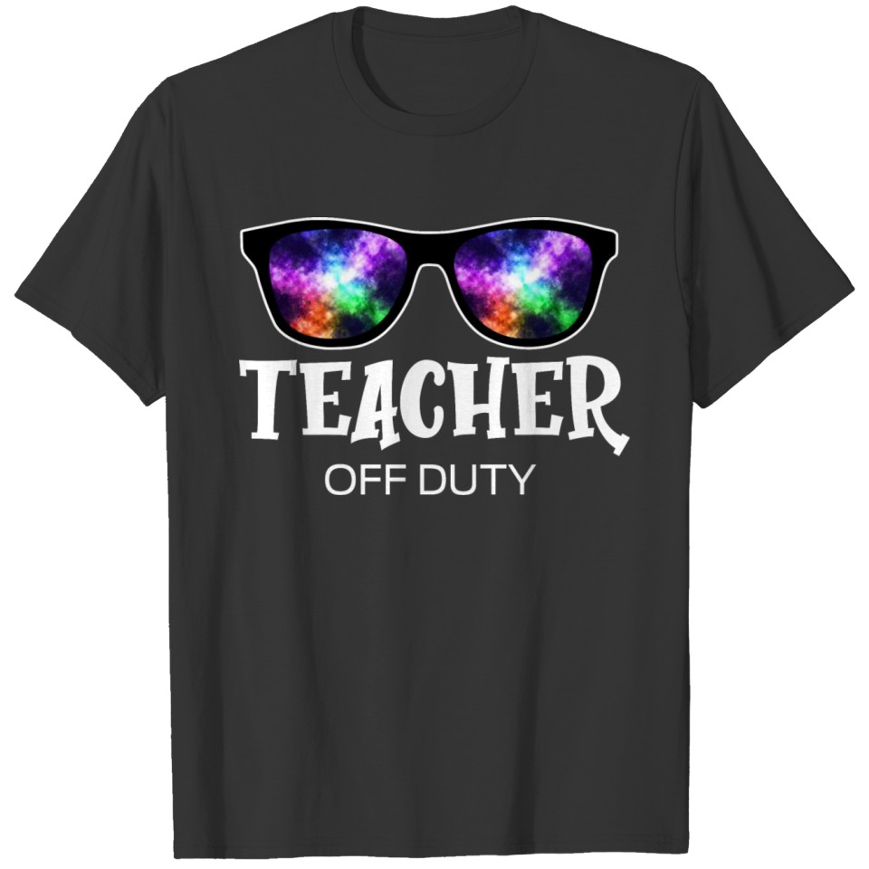 Teacher Off Duty Sunglasses Palm Tree Beach Sunset T Shirts