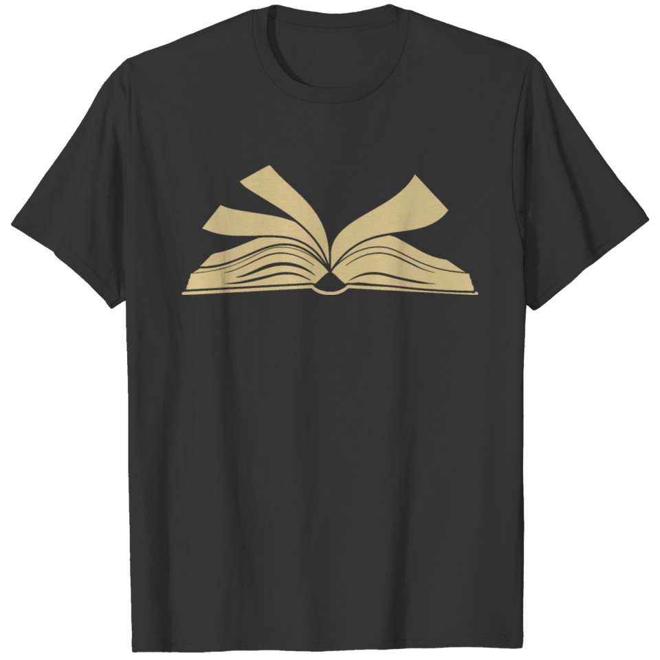Open book reading bookworm T-shirt