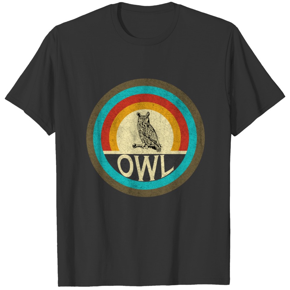 Owl Vintage Design T Shirts
