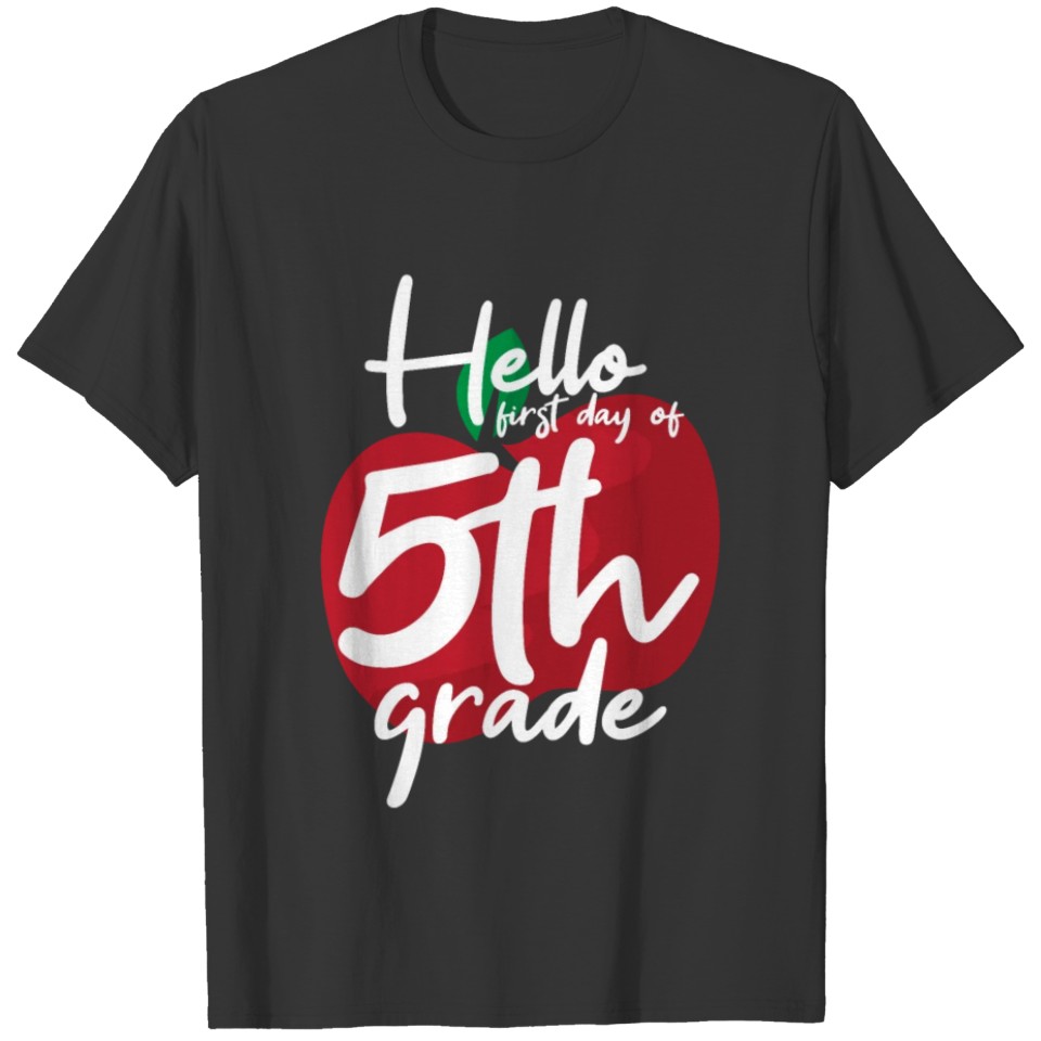 Back To School 5th Grade T-shirt