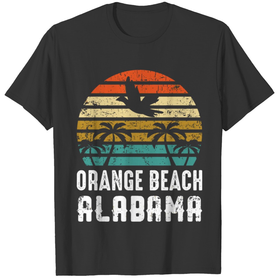 Vintage Orange Beach Albm Family Vacation Souve T Shirts