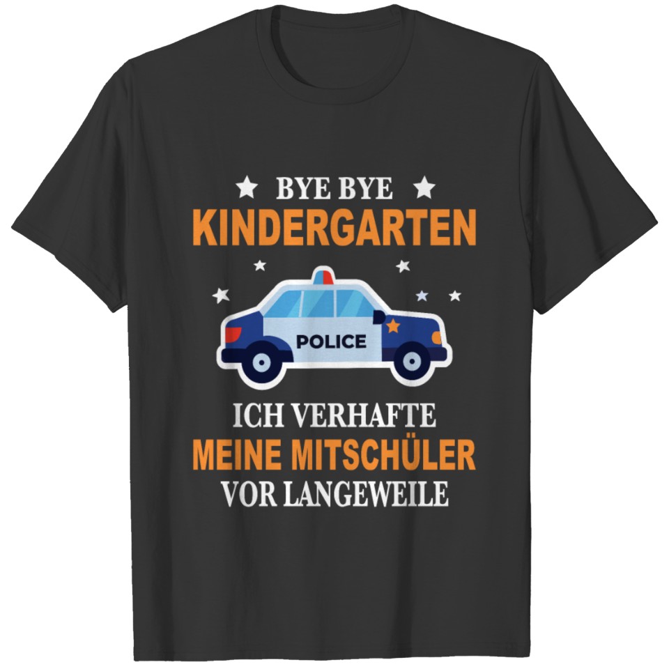 Back To School First Day School Police Car T Shirts