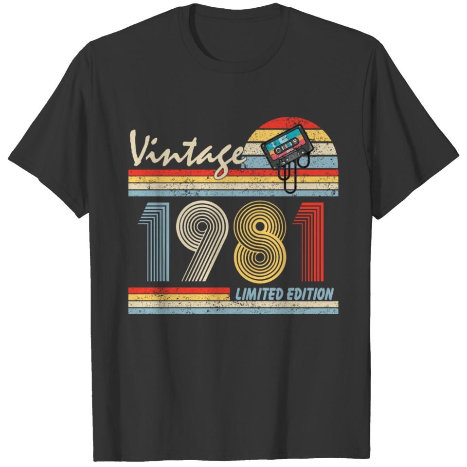 Happy 40th Birthday Vintage 1981 T Shirts 40 Year Old