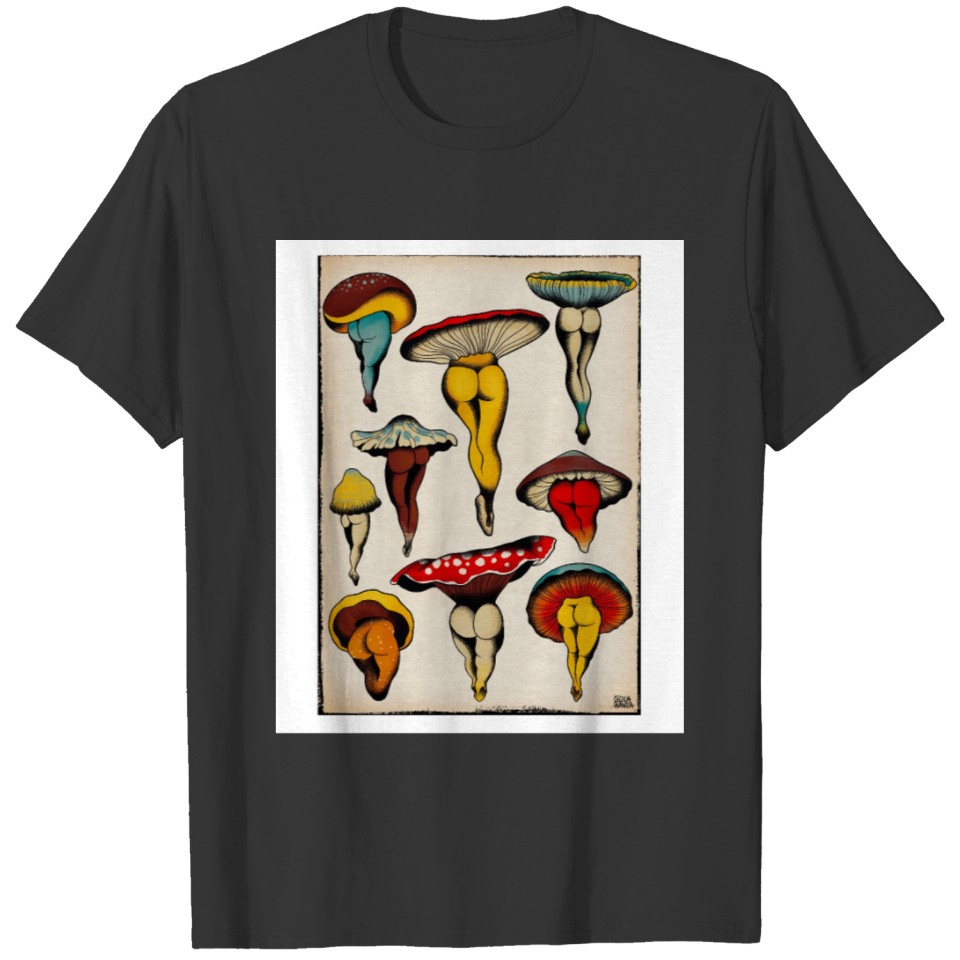 Sexy mushrooms tattoo flash T-shirt