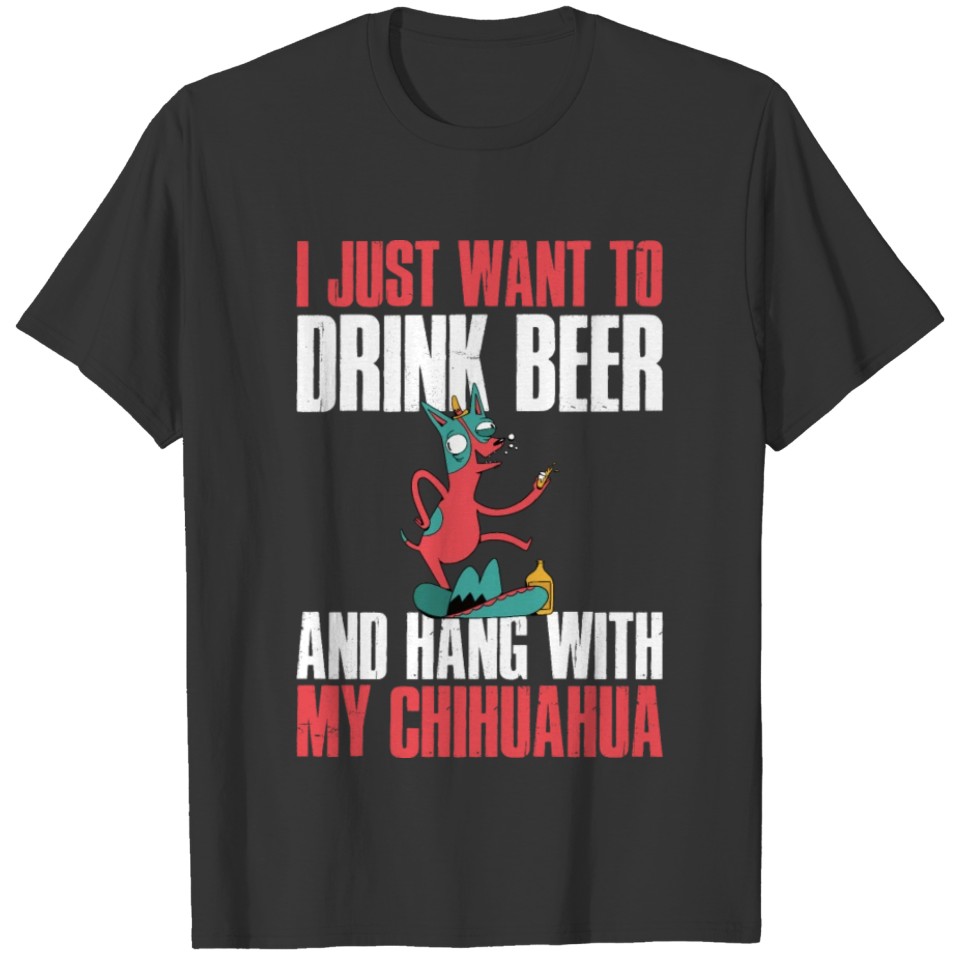 Beer And Chihuahua Funny Chihuahua Gift T-shirt