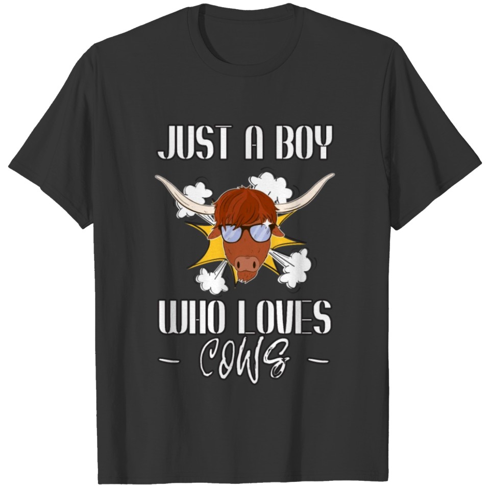 Just Boys Who Loves Cows T-shirt