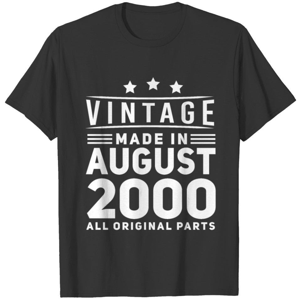 August 2000 Vintage Retro T-shirt