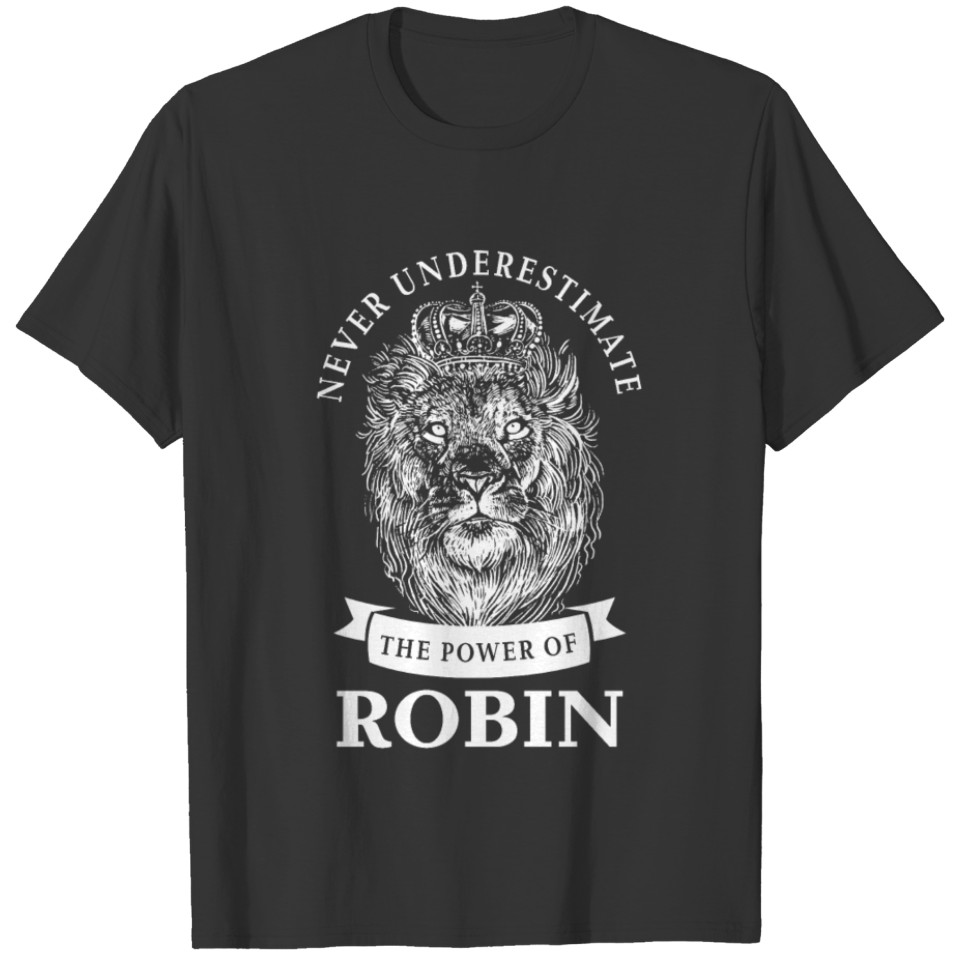 Robin Gift Name Lion T-shirt