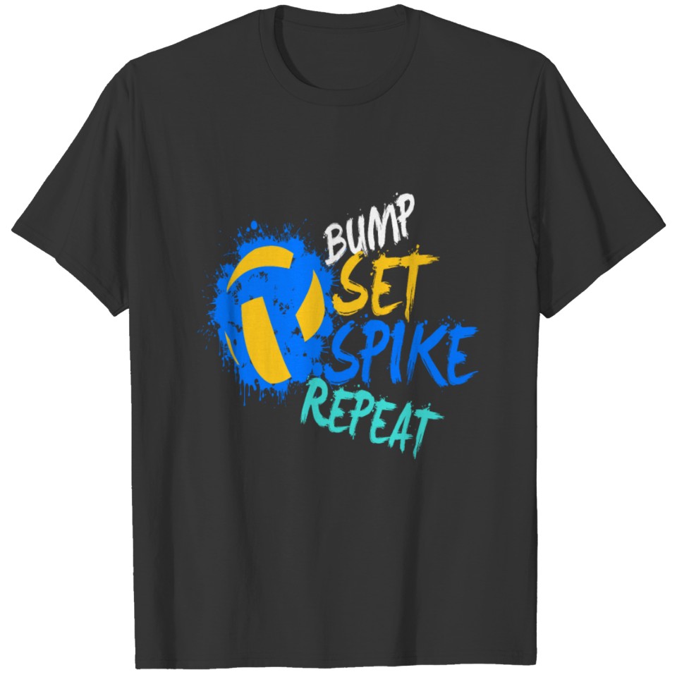 Bump Set Spike Repeat Beach Volleyball T-shirt