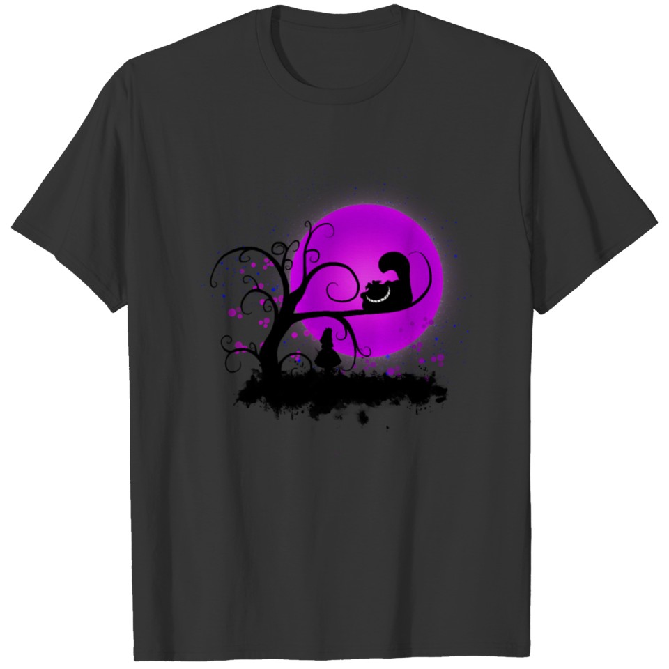 Purple Halloween Cat Purf T-shirt