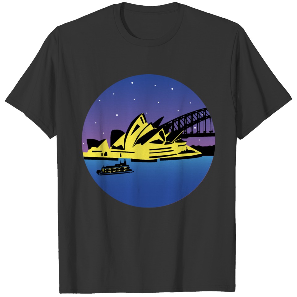 Sydney night in the Opera House T-shirt