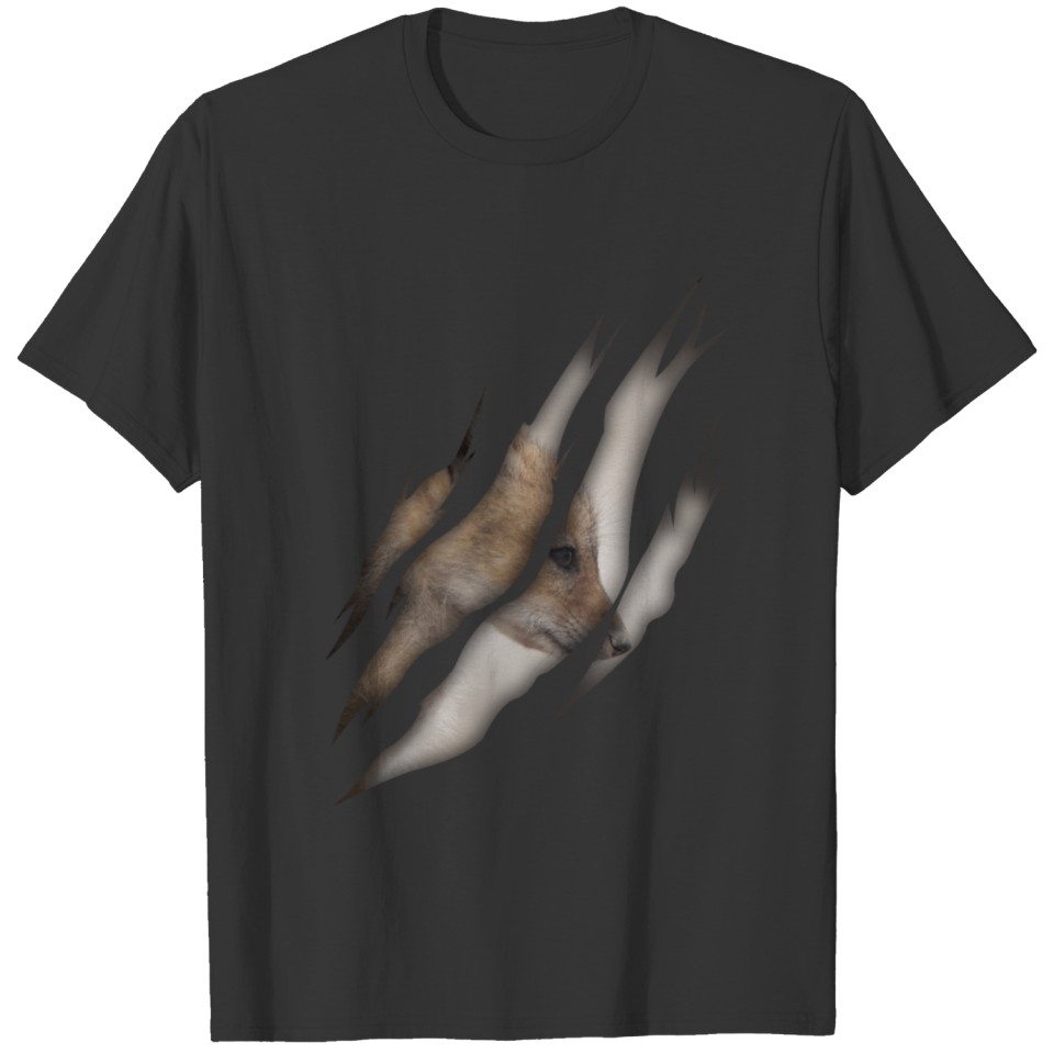 Cute Baby Fox Lover Torn Animal T Shirts