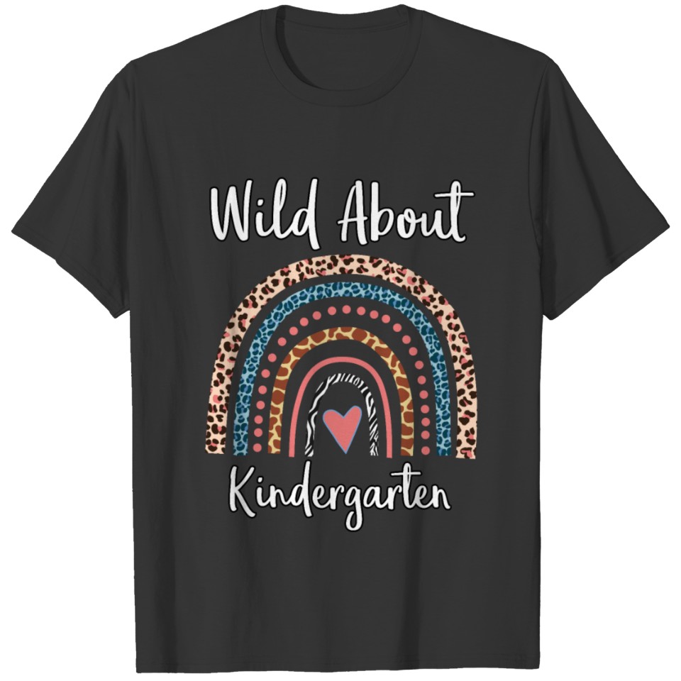 Wild About Kindergarten, Cheetah Leopard Rainbow T-shirt