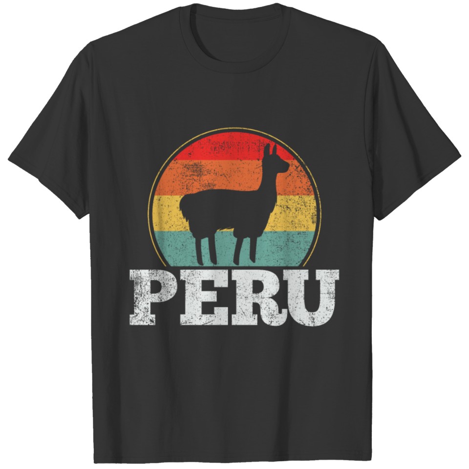 Peru Vicuna Retro T-shirt