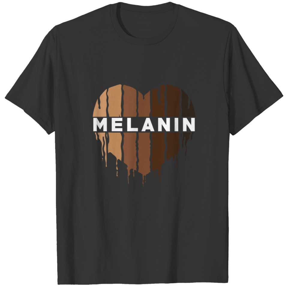 Melanin Heart Shades Black Pride Gift T-shirt