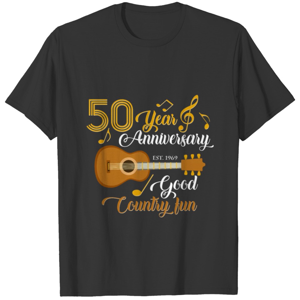Country guitar 50 years birthday gift T Shirts
