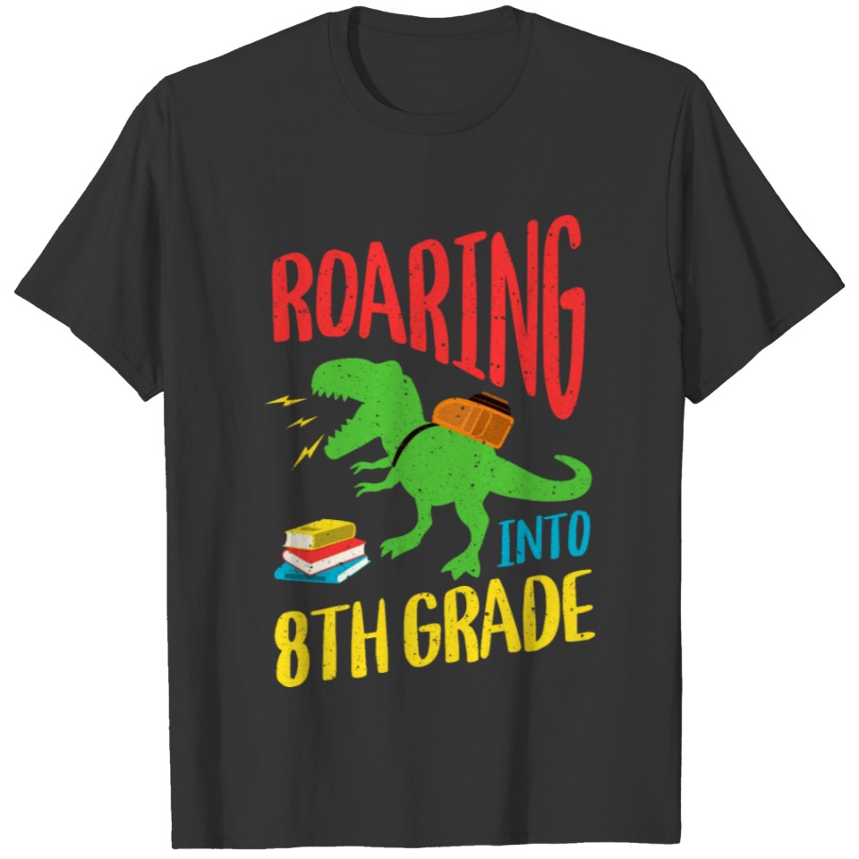 Welcome Back To School Cute Dinosaur 8th Grade T-shirt